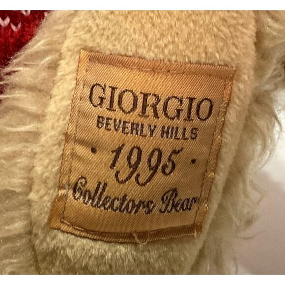 VTG 1995 GIORGIO TEDDY BEAR BEVERLY HILLS STUFFED ANIMAL PLUSH 10" W/ SWEATER - Picture 7 of 8